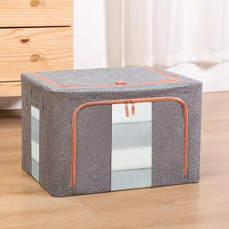 Large Capacity Storage Box With Metal Frame