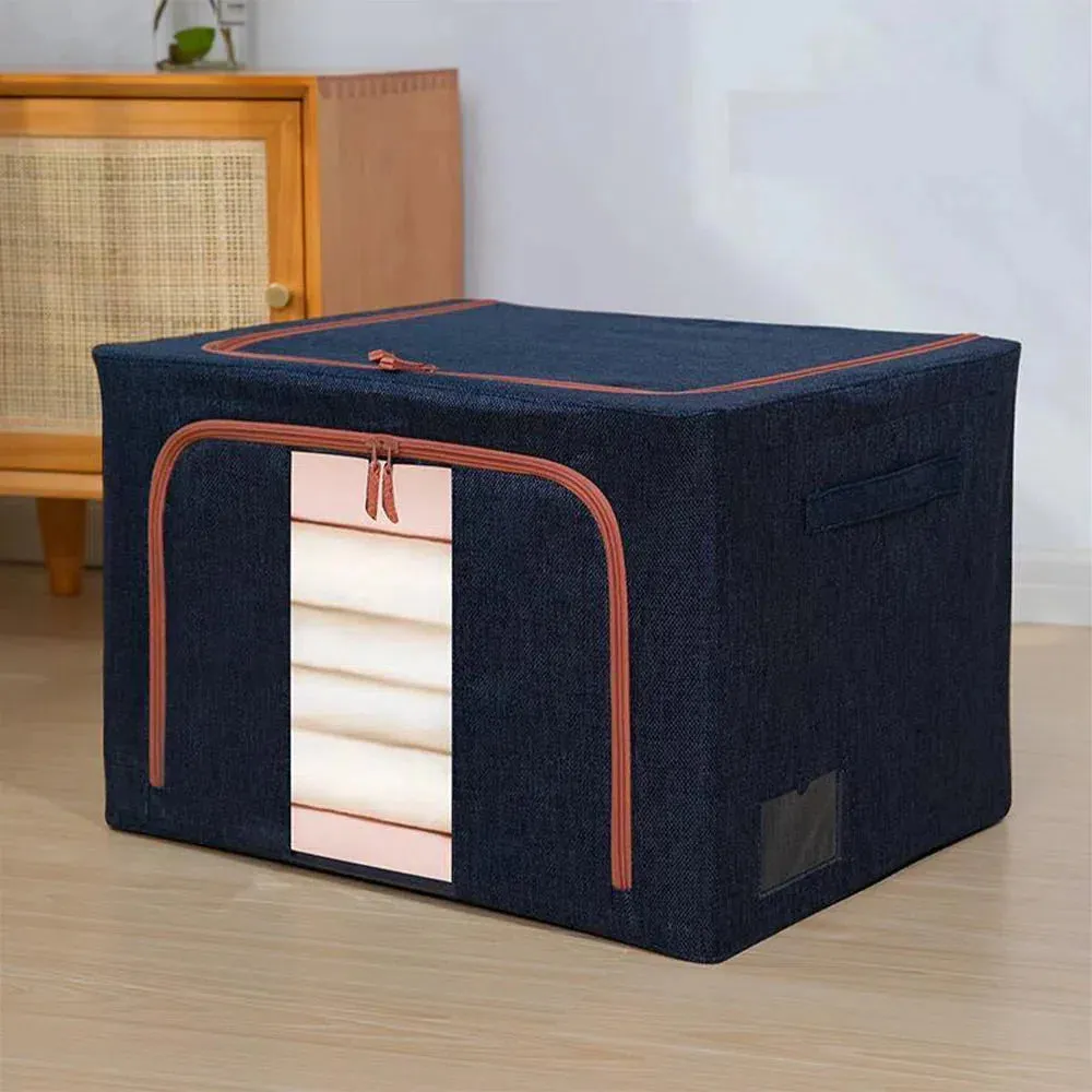 Large Capacity Storage Box With Metal Frame