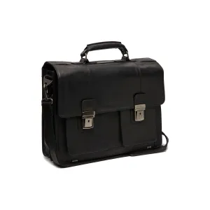 Leather Briefcase Black Springfield