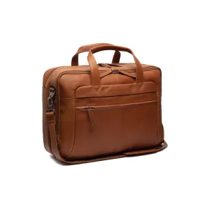 Leather Laptop Bag Cognac Ryan