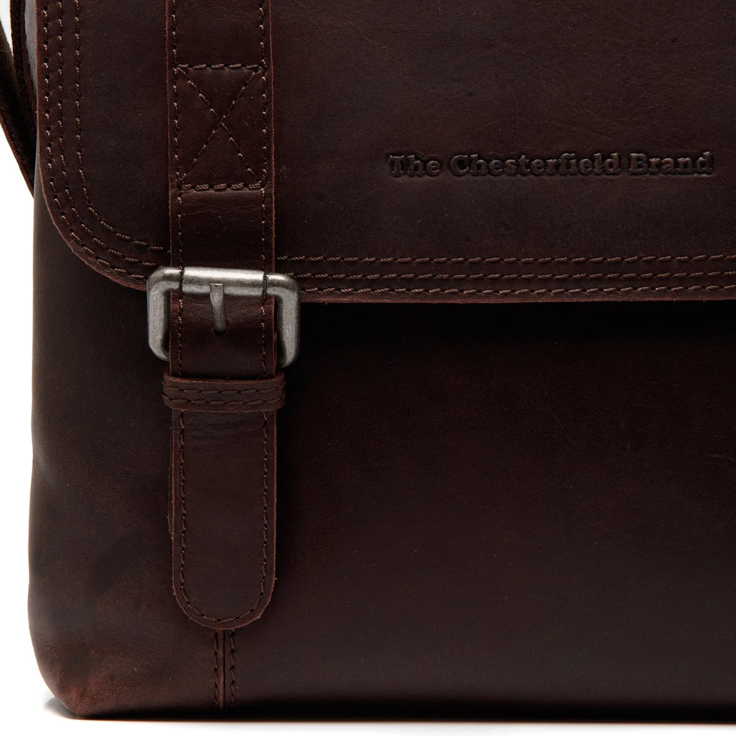 Leather Shoulder Bag Brown Adelanto