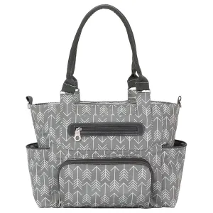 Little Story - Diaper Bag Set Of 6 With Hooks (Melange Grey)