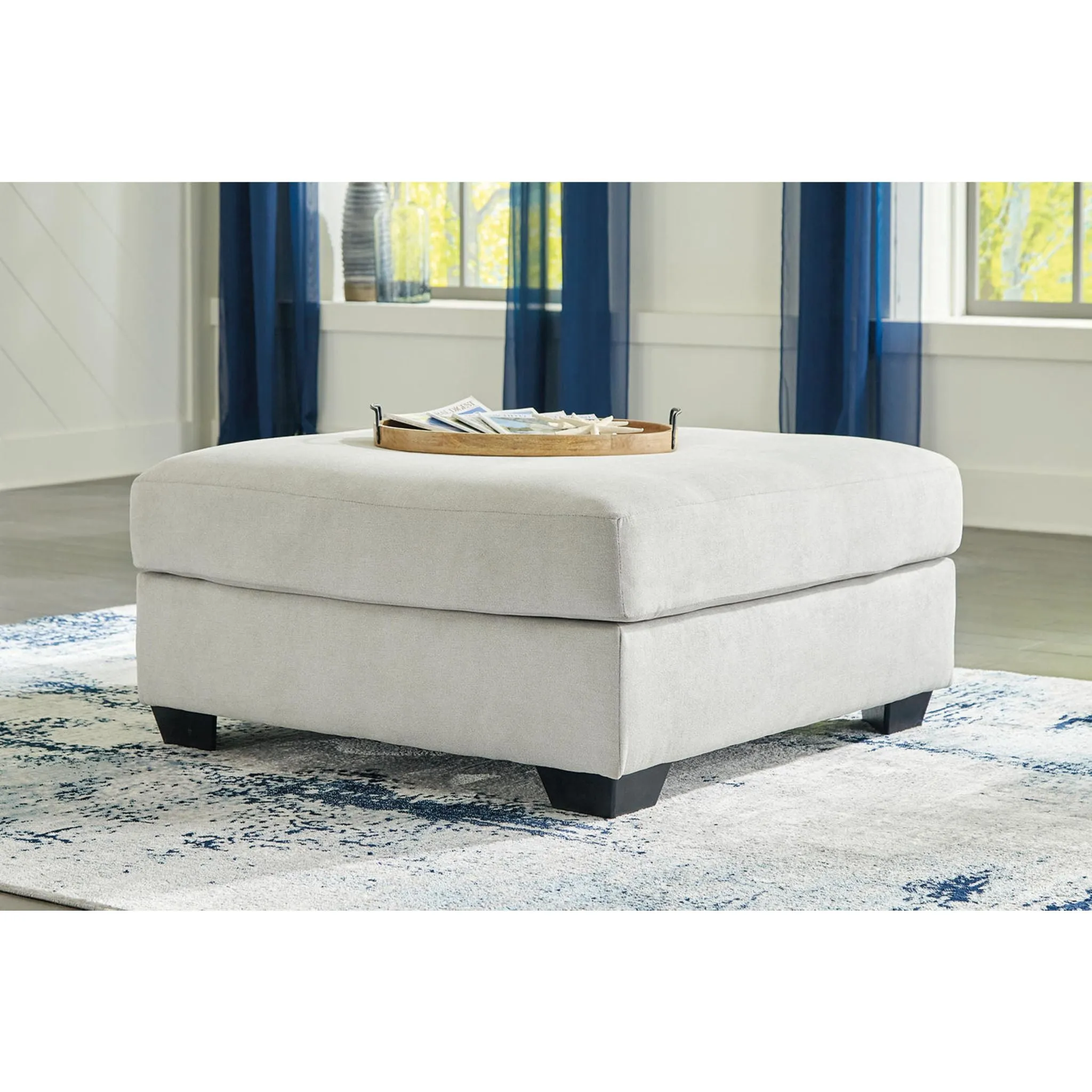 Lowder Oversized Accent Ottoman - Stone