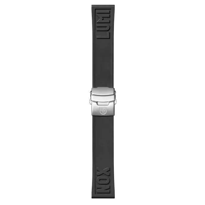 Luminox 24mm Cut-to-Fit Branded Rubber Strap in Black