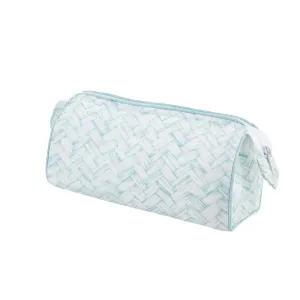 Make-up Bag Basketweave Aqua