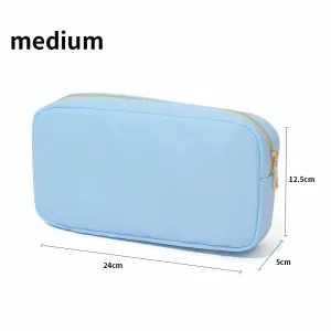 Medium Nylon Zippered Cosmetic Bag - Assorted Colors