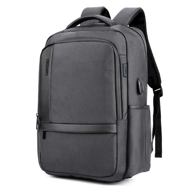 Men 's Waterproof  College/School Backpack -Black,Blue,Gray