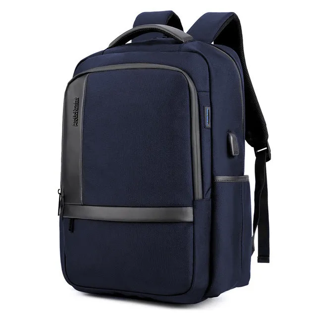 Men 's Waterproof  College/School Backpack -Black,Blue,Gray