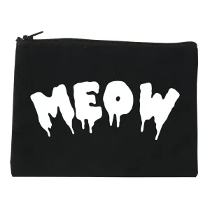 Meow Cute Goth Cat Cosmetic Makeup Bag