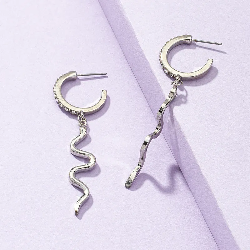 Metallic Serpent Earrings - Exquisite Cross-Border Fashion Jewelry