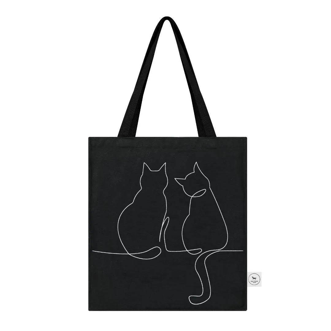 MILO CAT TOTE BAG - BLACK