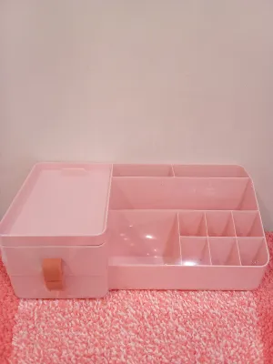 Miniso Macaron Series Multifunctional Makeup Organizer (Pink)