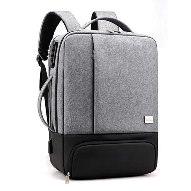 MROYALE™ Men's Anti-Theft Laptop Backpack w/ USB Charging Port   Shoe Storage