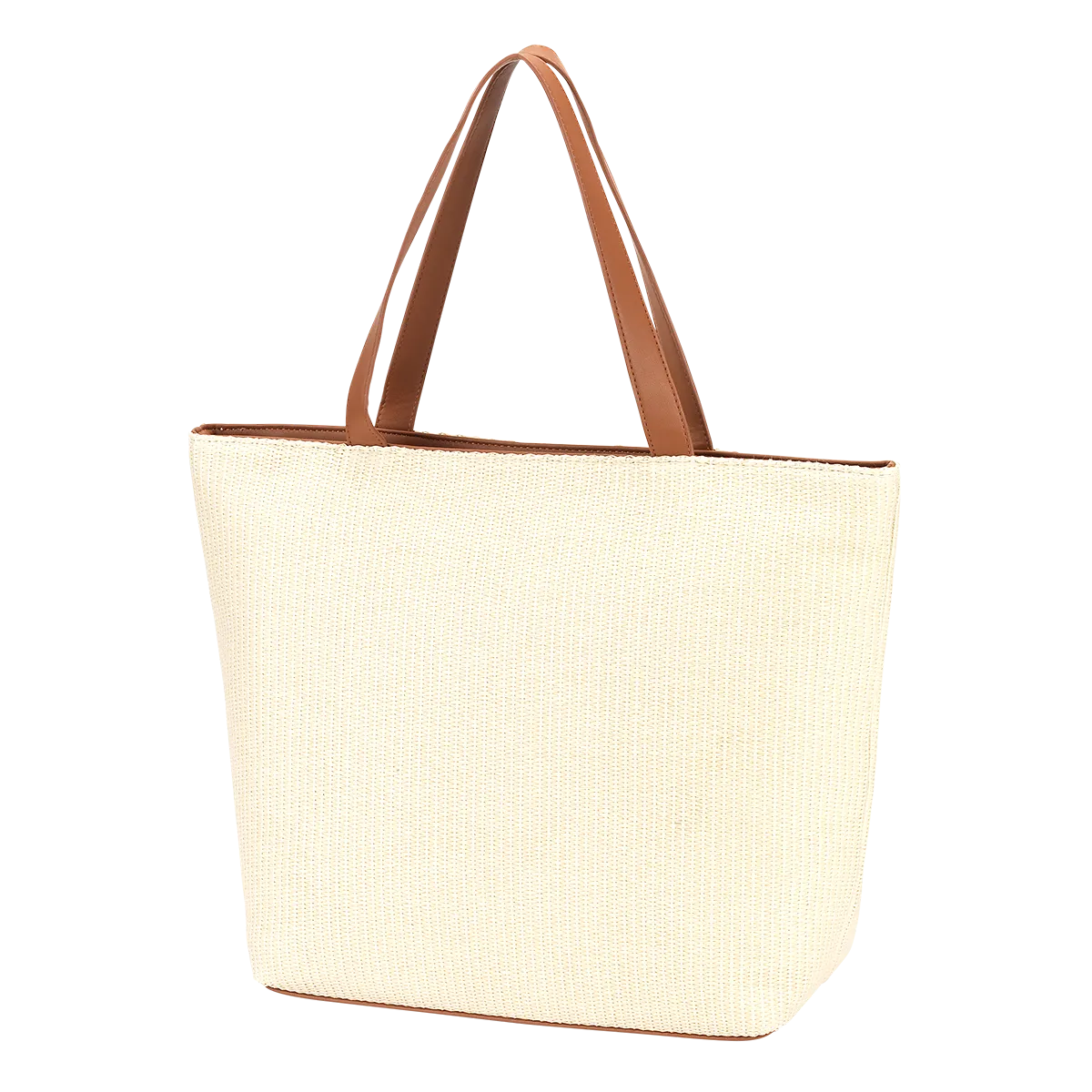 Natural Hilton Tote with Vegan Leather Handle