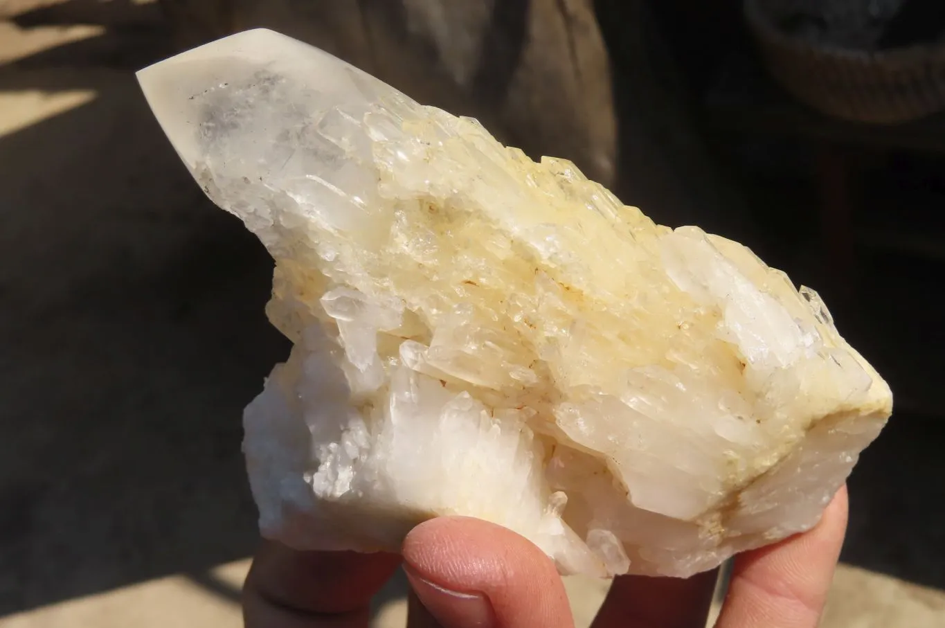 Natural Rare Sugar Quartz Clusters x 2 From Ambatfinhandrana, Madagascar