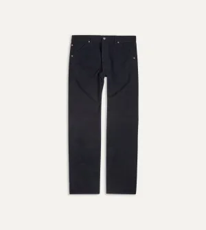 Navy Japanese Selvedge Needlecord Five-Pocket Trousers