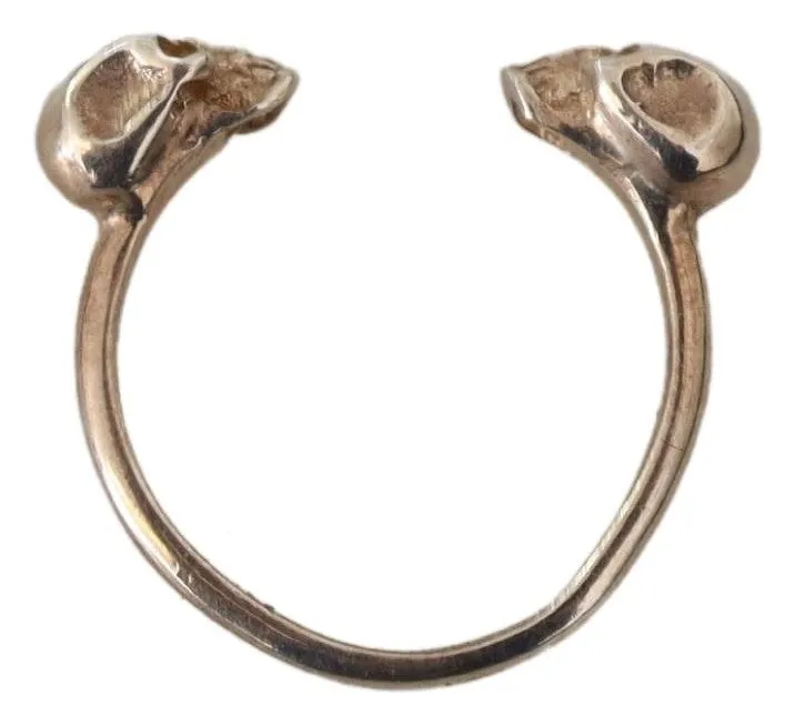 Nialaya Exquisite Silver Skull Statement Ring