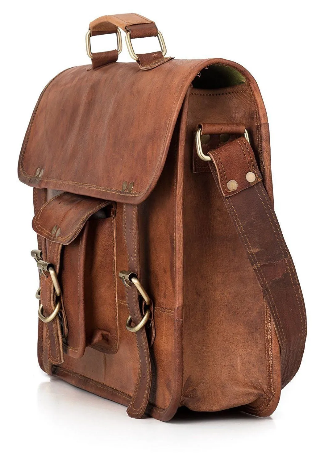 Office Work Leather Messenger Bag