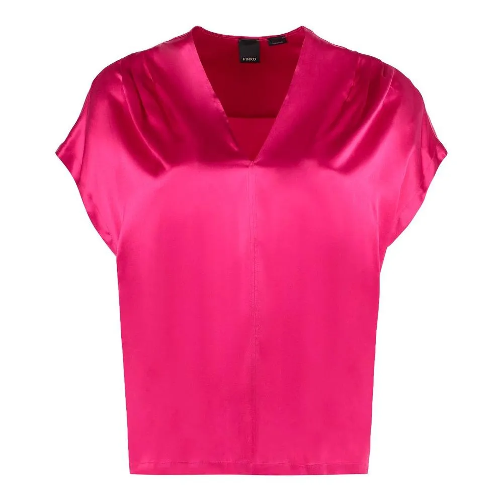 PINKO Elegant Fuchsia Silk Blend Blouse