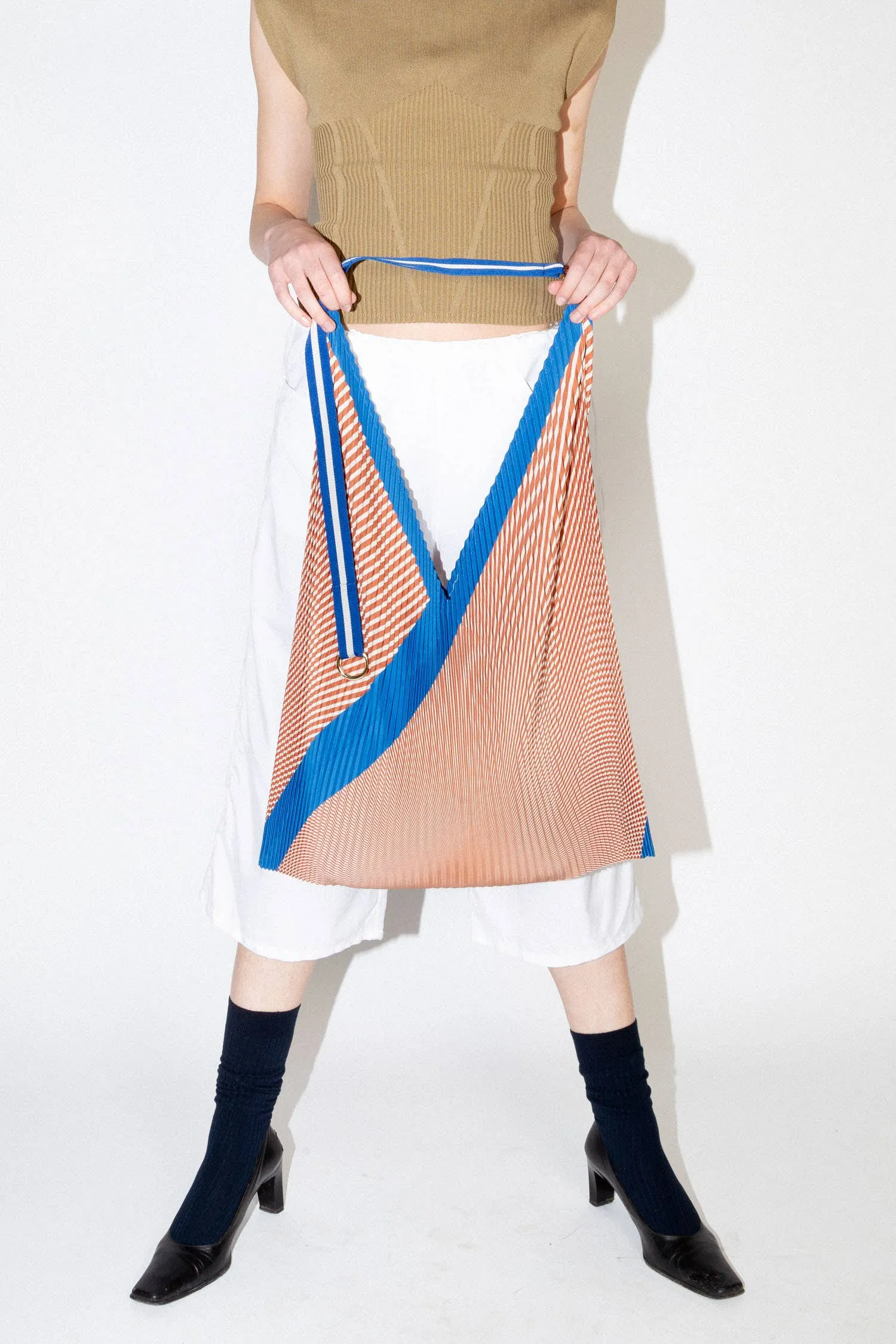 PLEATED Y BAG ANNA COBALT