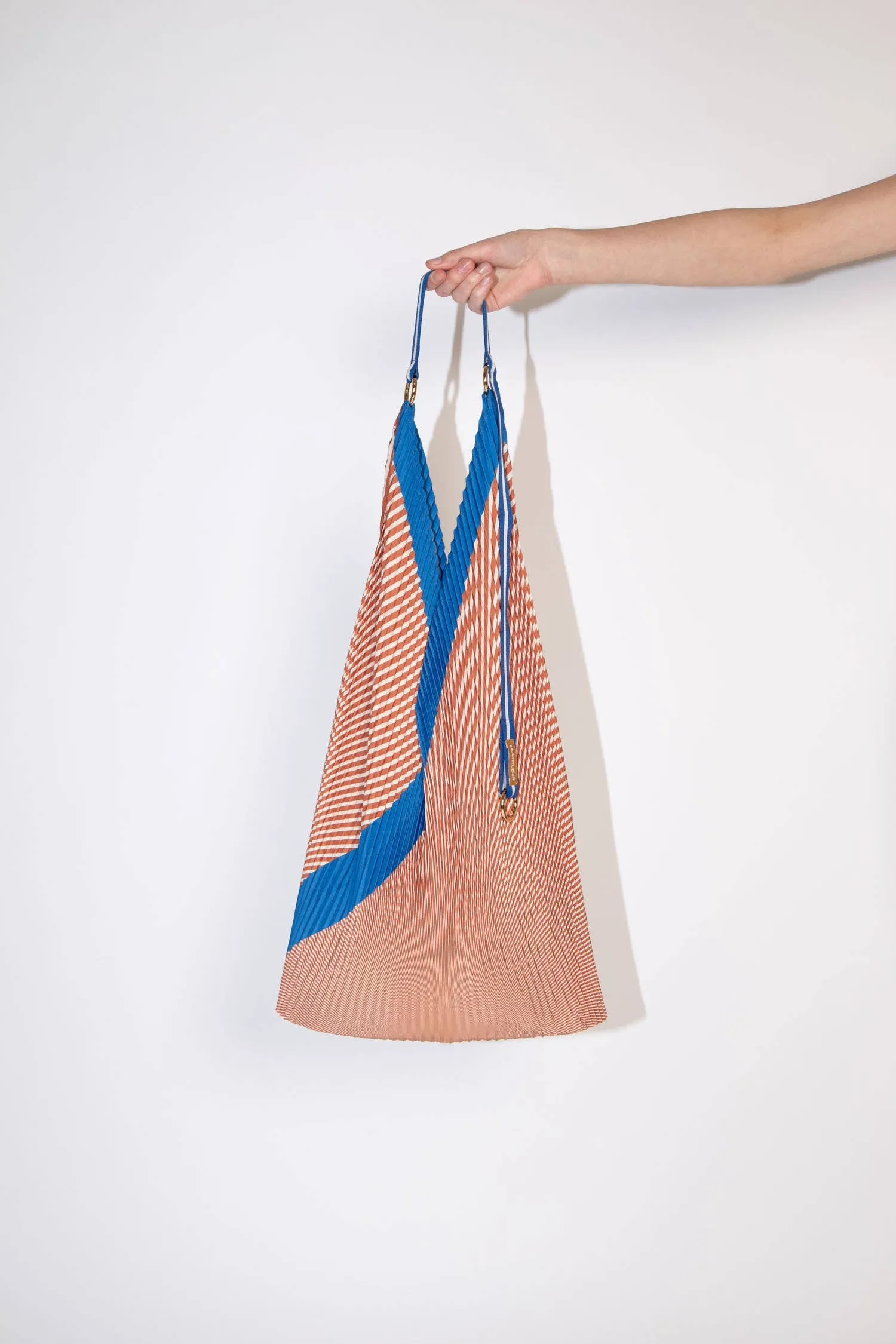 PLEATED Y BAG ANNA COBALT