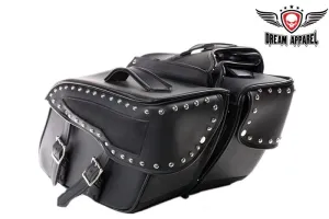 PVC Motorcycle Saddlebag With Studs