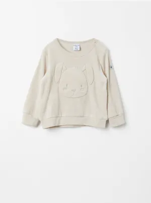 Rabbit Appliqué Velour Baby Top