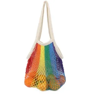 Rainbow  Mesh Cotton Tote