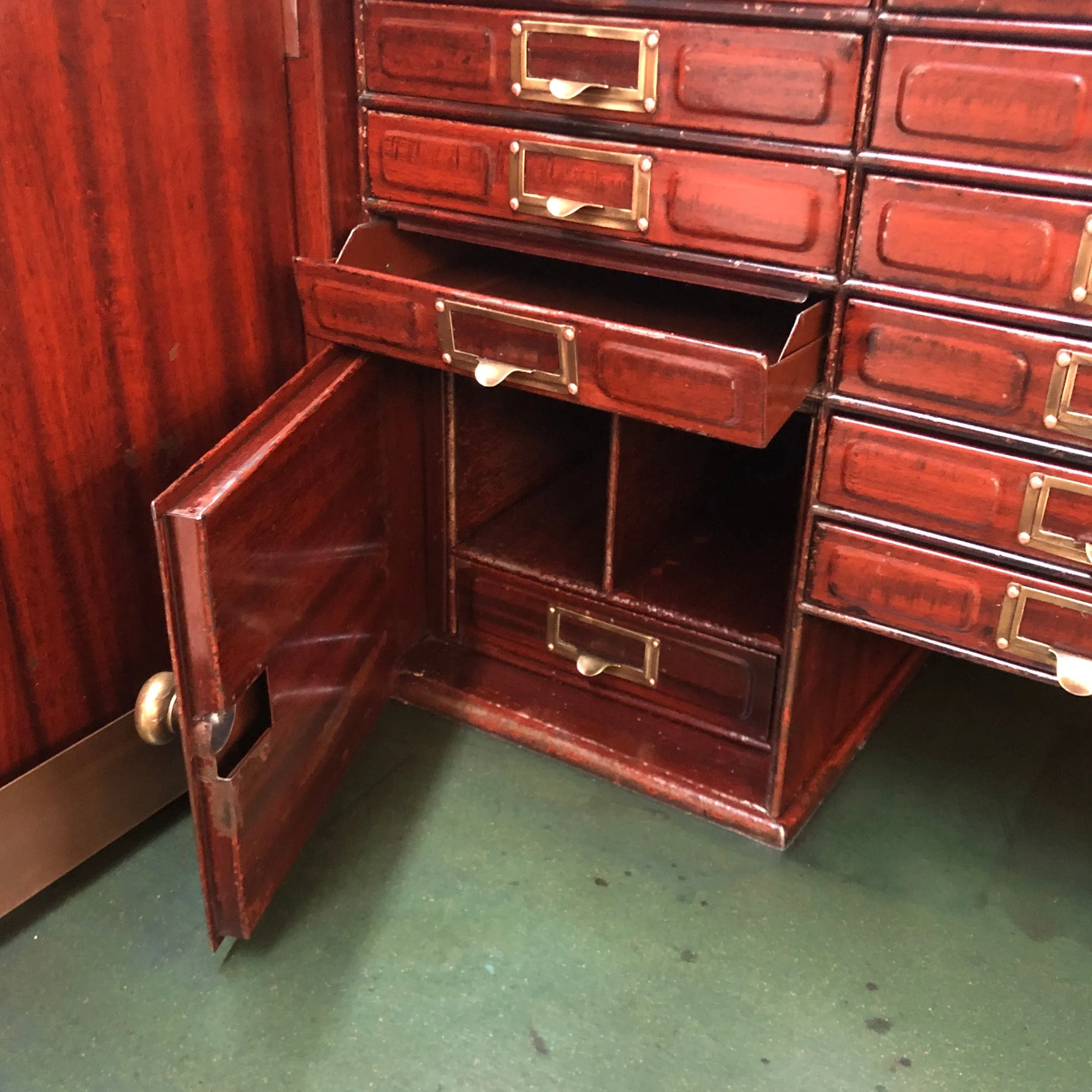 Rare Vintage Industrial Steel Roll Top Desk by the Art Metal Construction Co.