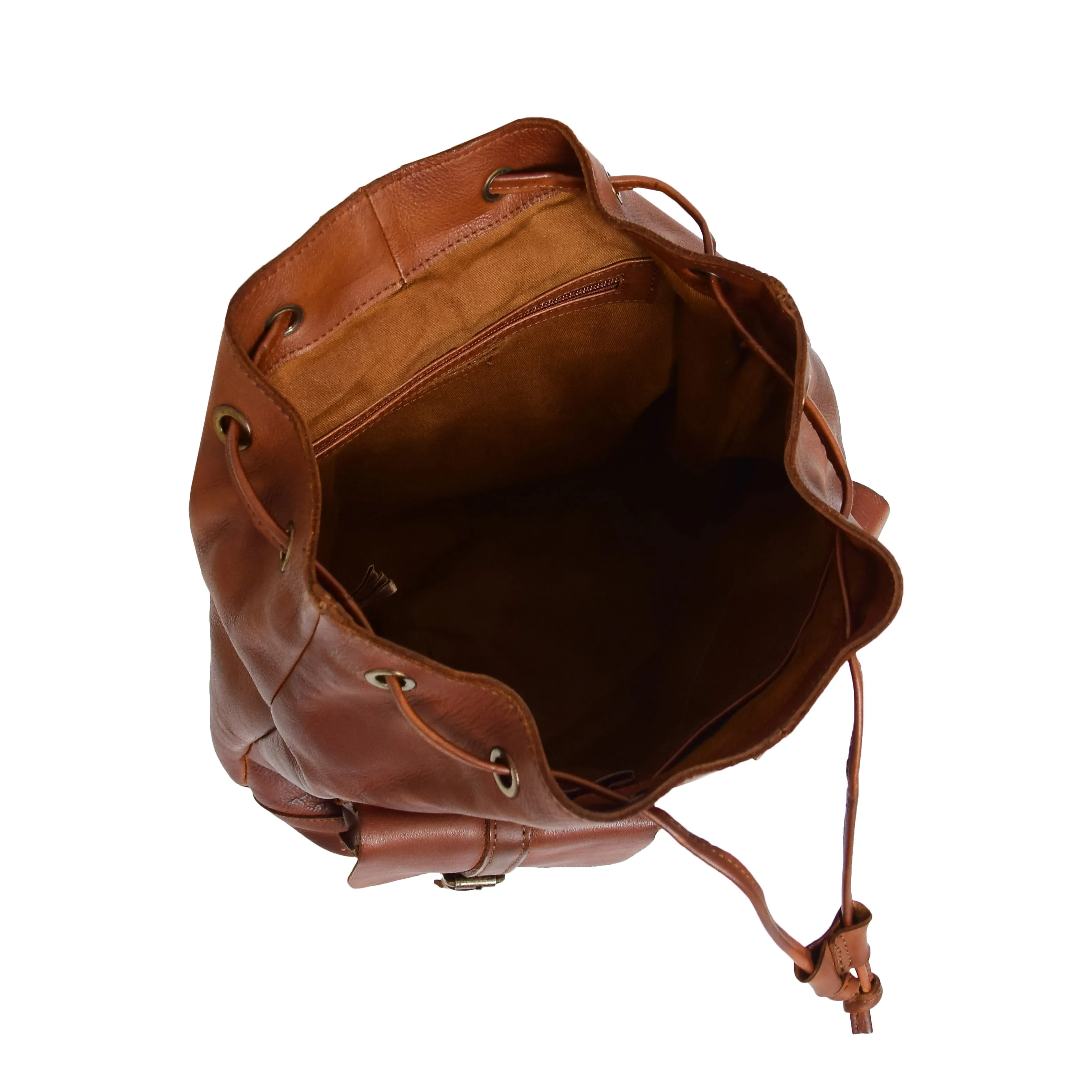 Real Leather Classic Vintage Rucksack Eli Tan