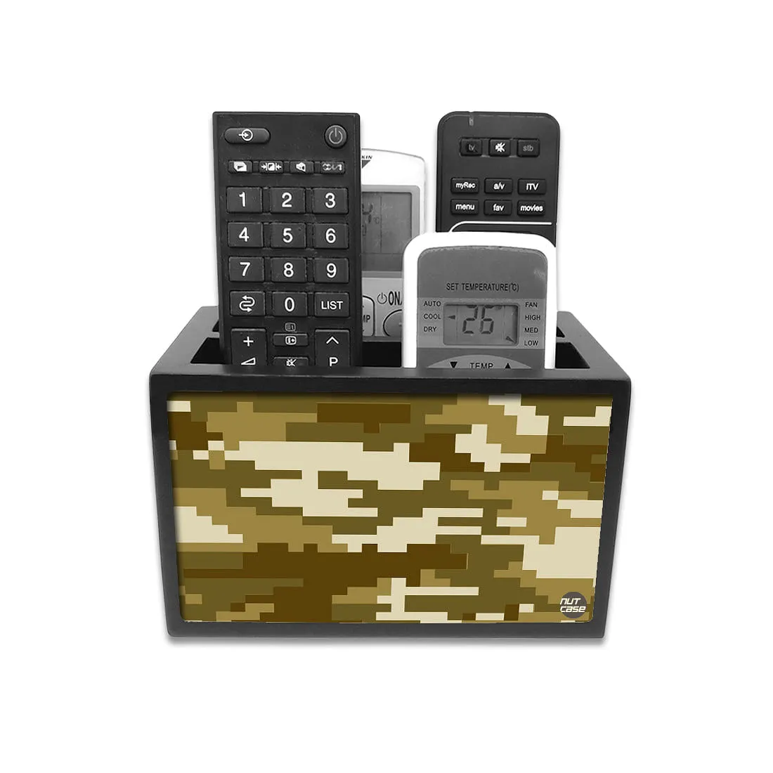 Remote Control Stand Holder Organizer For TV / AC Remotes -  Camo