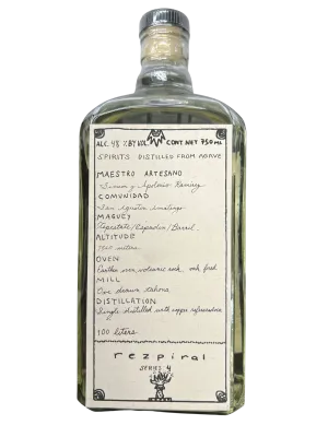 Rezpiral Simeon & Apolonio Ramierez Barril, Espadin & Tepextate Ensamble Agave Spirit 750ml