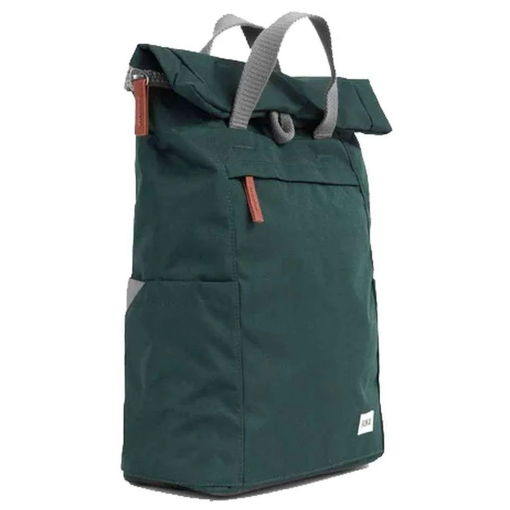 Roka Finchley A Small Sustainable Canvas Backpack - Forest Green