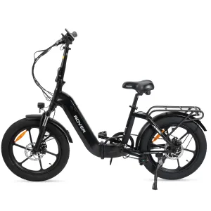 Rover 20" Fat Foldable E-Bike 20" Fat Tires 20 MPH-Black