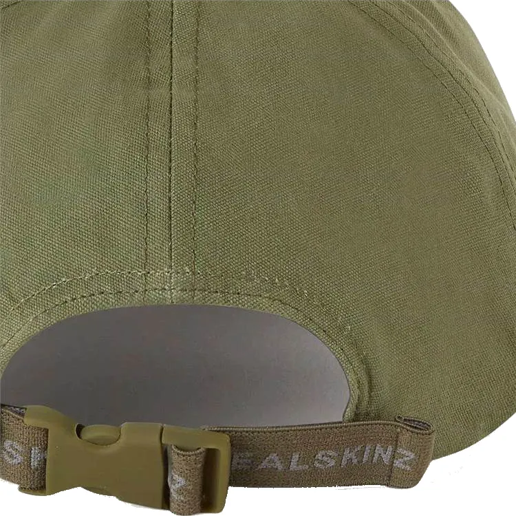 Sealskinz Marham Waterproof Waxed Canvas Foldable Cap - Olive/Brown