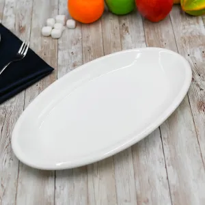 Set Of 3 White Oval Plate / Platter 14.5" inch | 36.5 Cm