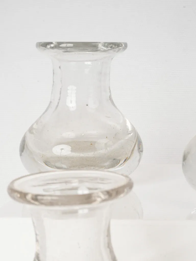 Set of Four Late 19th-Century Blown Glass Absinthe Topettes 3¼"