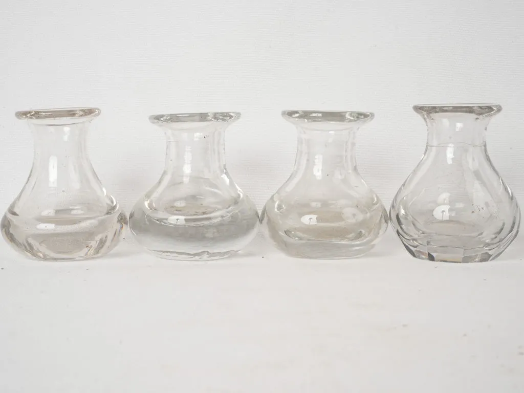 Set of Four Late 19th-Century Blown Glass Absinthe Topettes 3¼"