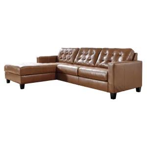 Signature Design by Ashley Baskove Leather Match 2 pc Sectional 1110216/1110256