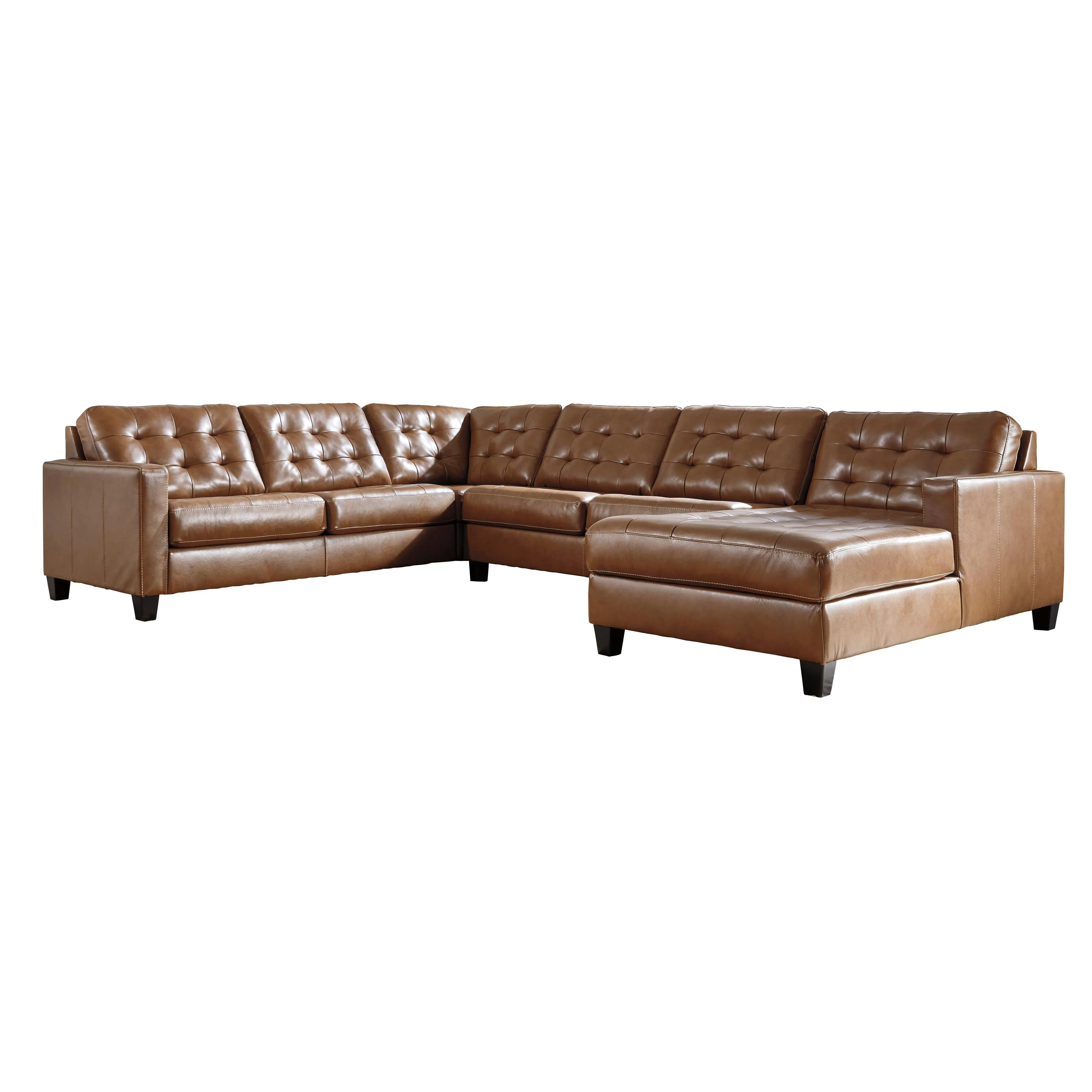 Signature Design by Ashley Baskove Leather Match 4 pc Sectional 1110255/1110234/1110277/1110217