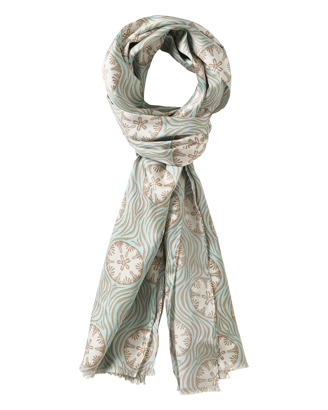 Silk Long Scarf SAND DOLLAR