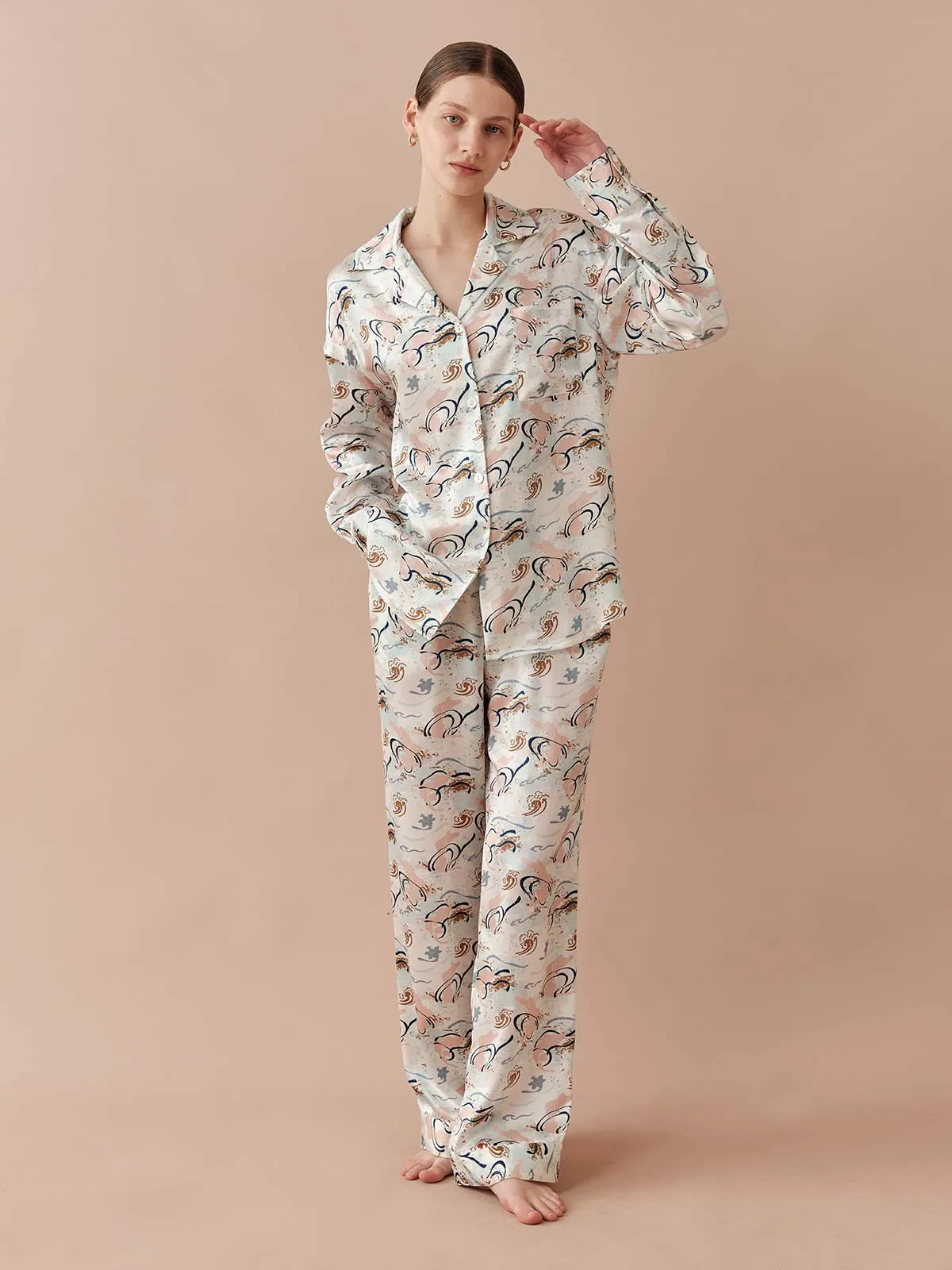 SILKINC Dunhuang Flying Sky Long Pajama Set