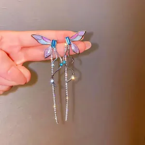 Silver Post Exquisite Butterfly Earrings