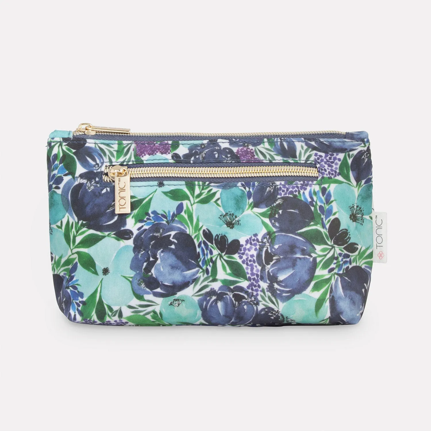 Small Cosmetic Bag - Flourish Blue