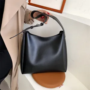 Soft Faux Leather Strap Two Piece Shoulder Bag