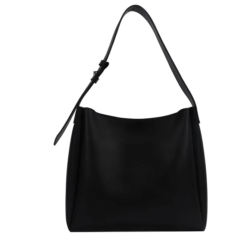 Soft Faux Leather Strap Two Piece Shoulder Bag