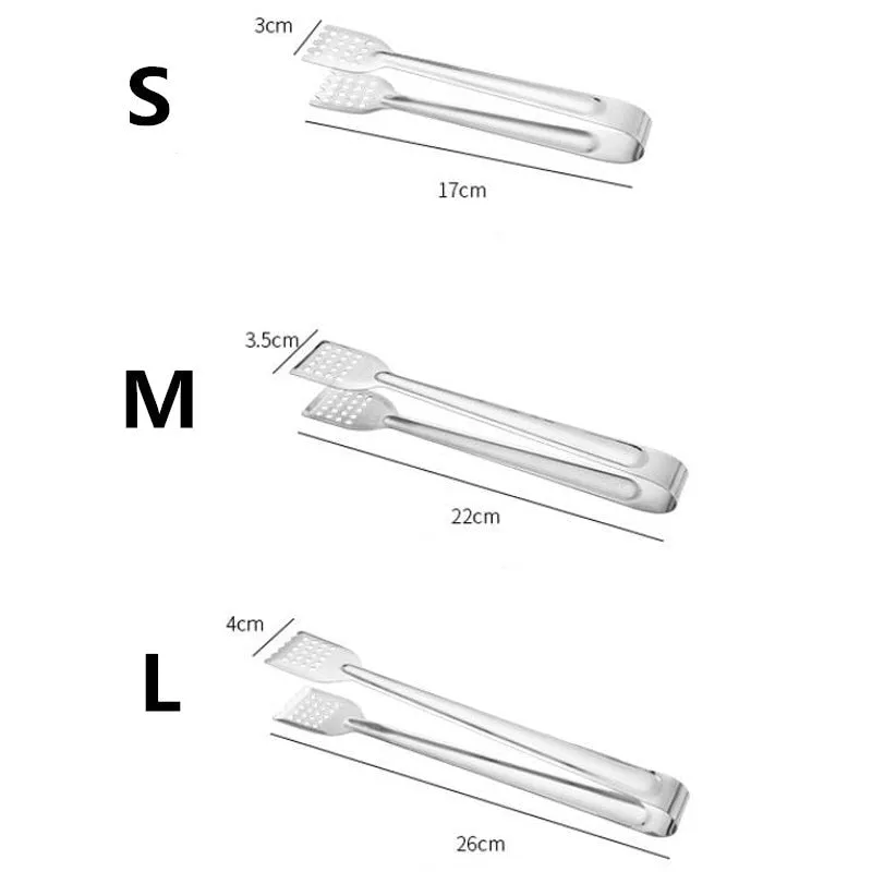 Stainless Steel BBQ Food Tongs Anti Heat Bread Clip Pastry Clamp Tong