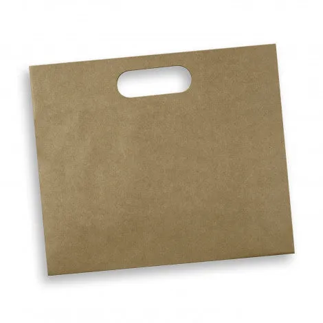 Stock Kraft Die Cut Handle Paper Bag Landscape-Large (SKP-19T)