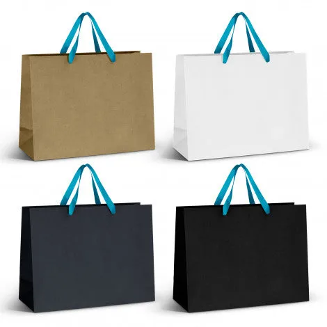 Stock Kraft Ribbon Handle Paper Bag-Extra Large (SKP-24T)