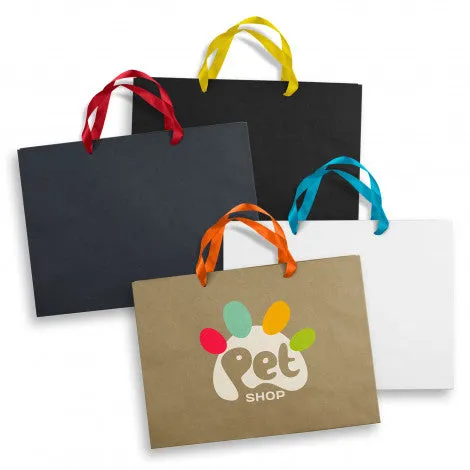 Stock Kraft Ribbon Handle Paper Bag-Extra Large (SKP-24T)